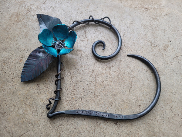 Cascade of Love - Forged Iron Sculpture