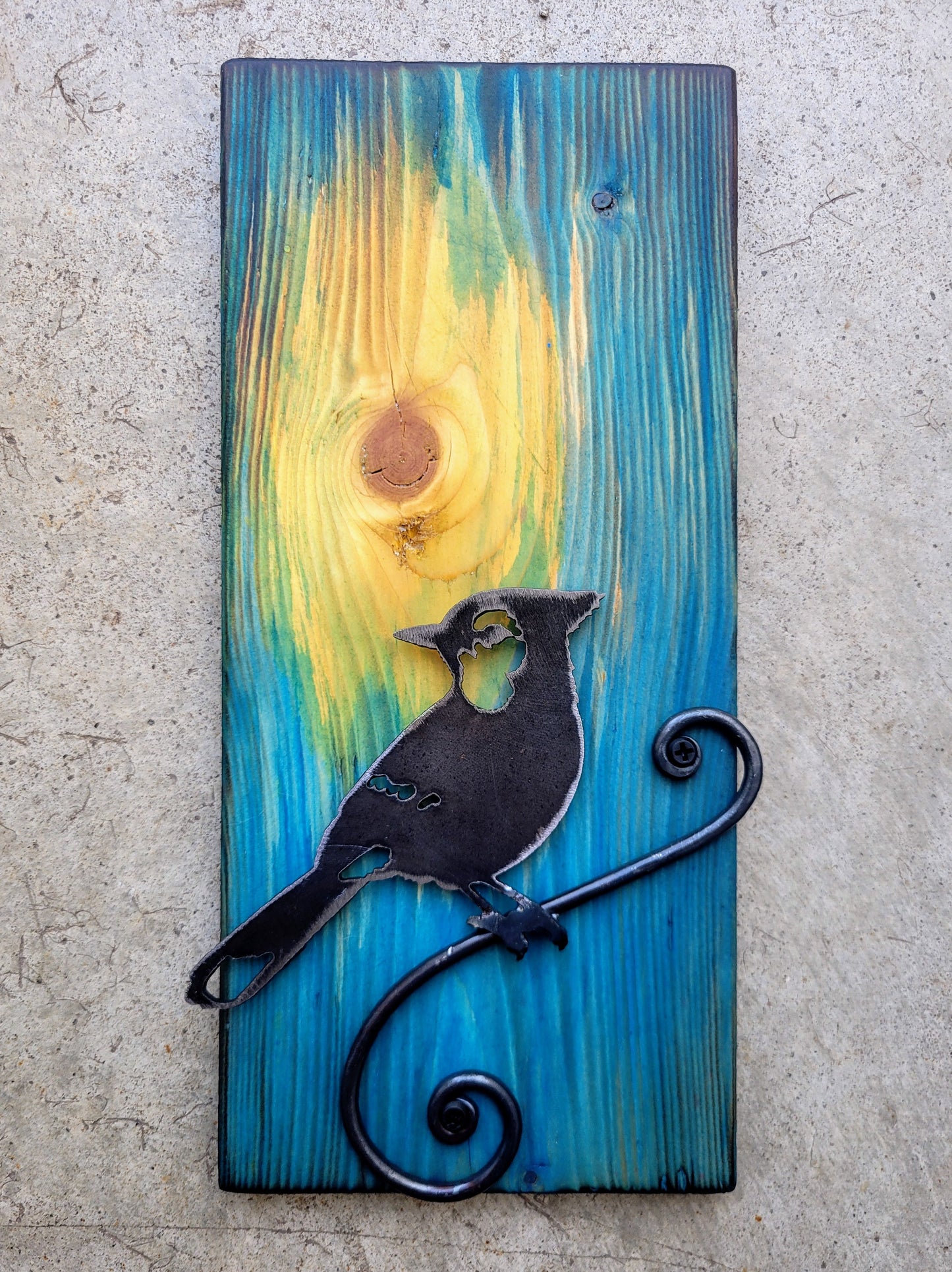 Metal Bluejay Silhouette