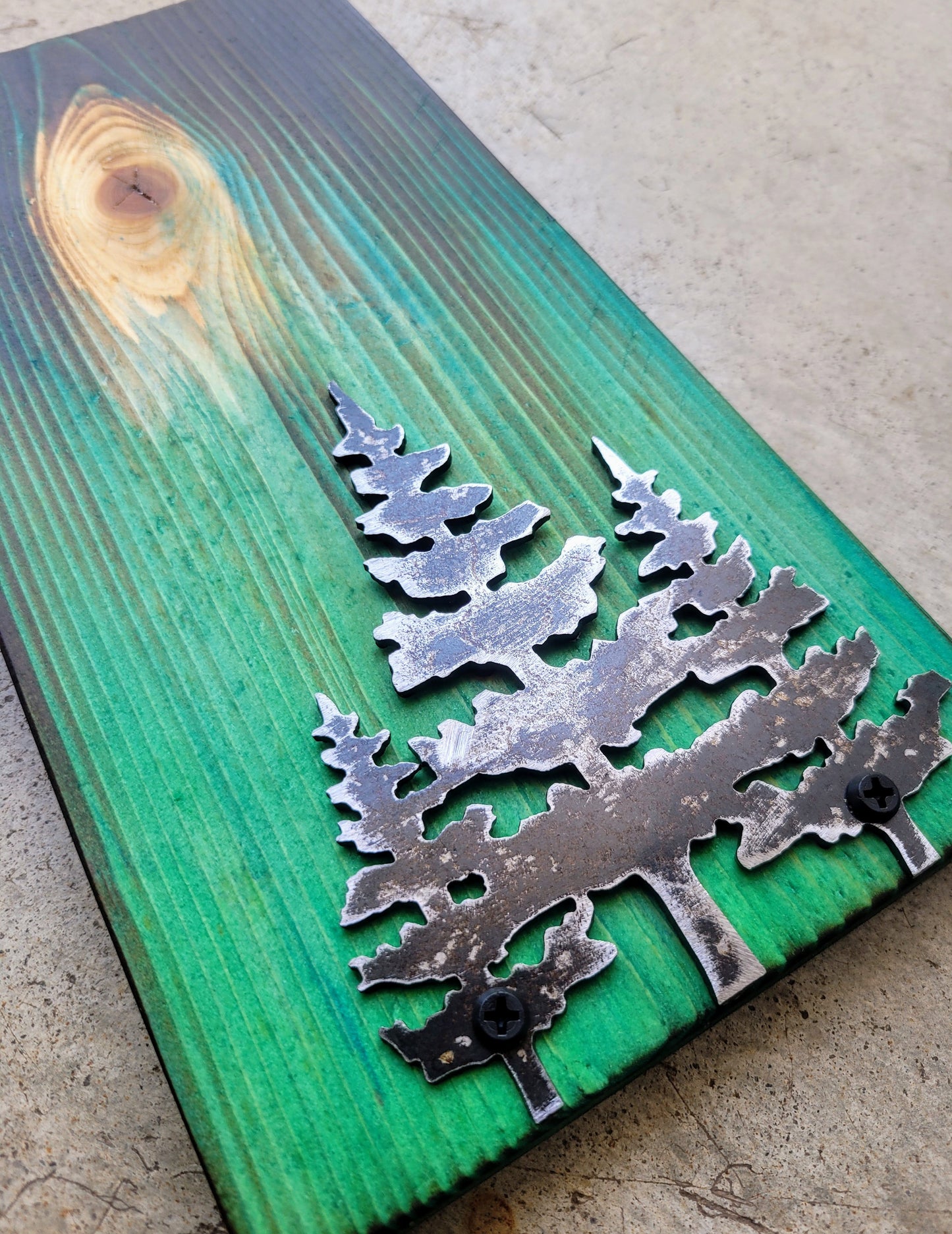 Aurora Metal Forest Silhouette
