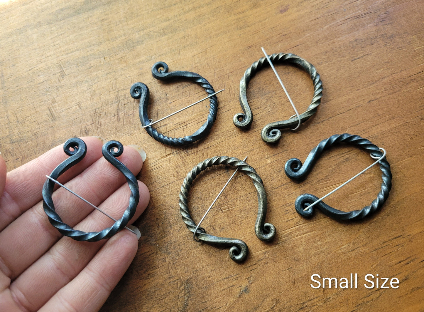 Forged Medieval Cloak Pins