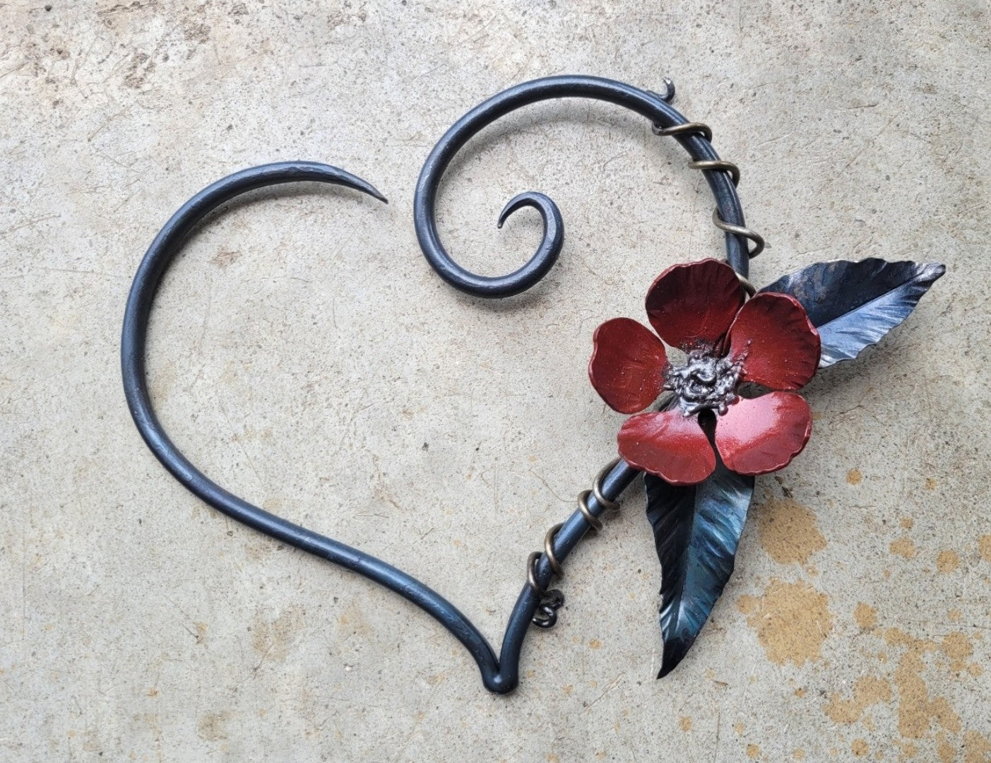 Custom Lily Heart Wall Sculpture