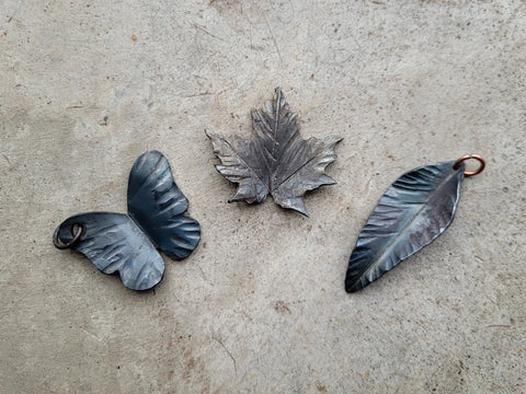 Sheet Metal Pendants - Leaves and Butterflies Workshop
