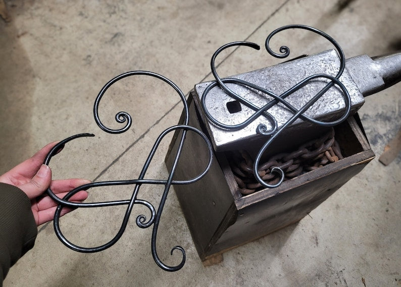 Forged Infinity Heart Wall Sculpture