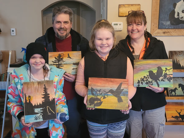 Painting Workshop - Landscape Silhouettes on Wood