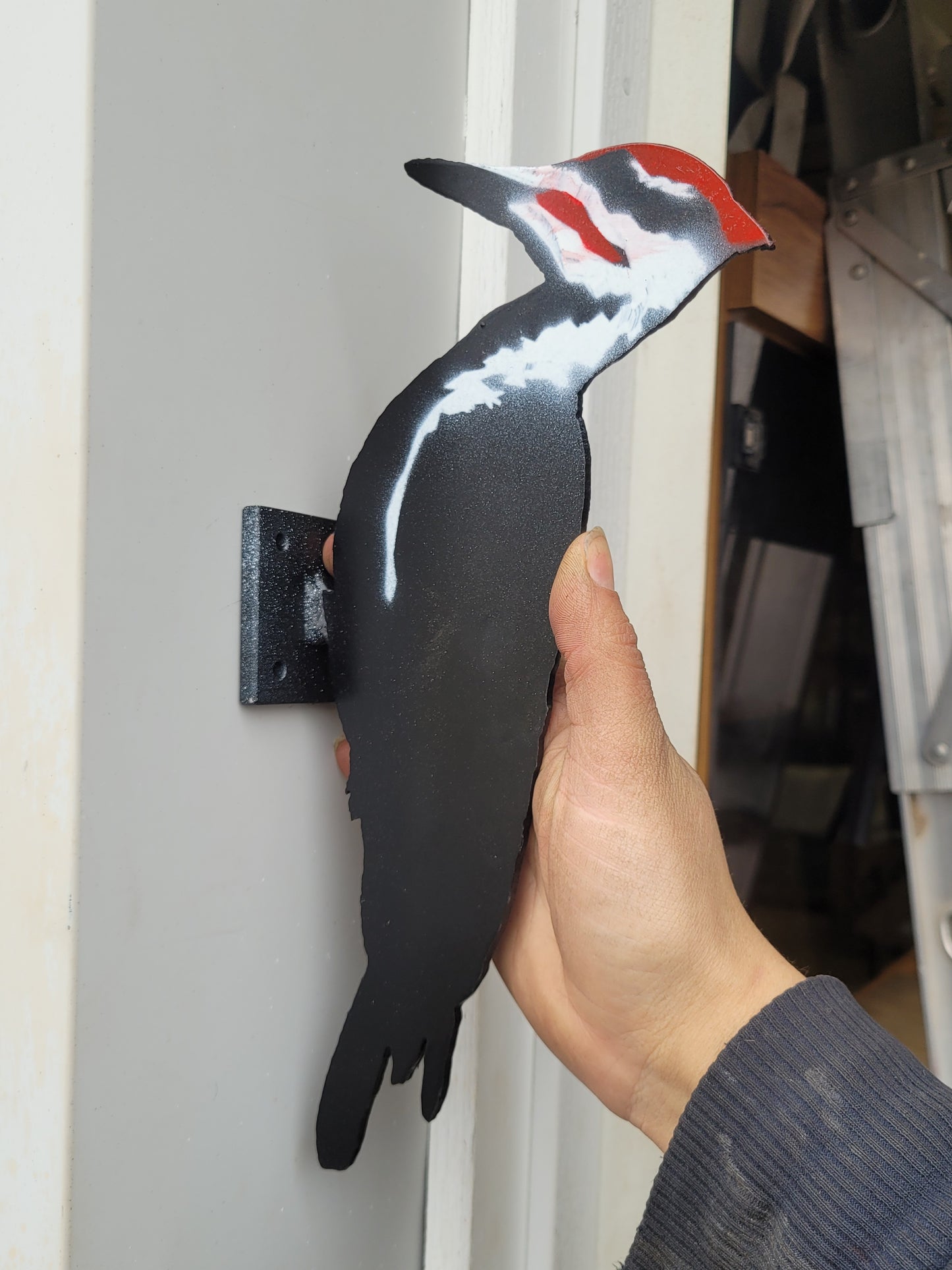 Pileated Woodpecker Garden Sculpture