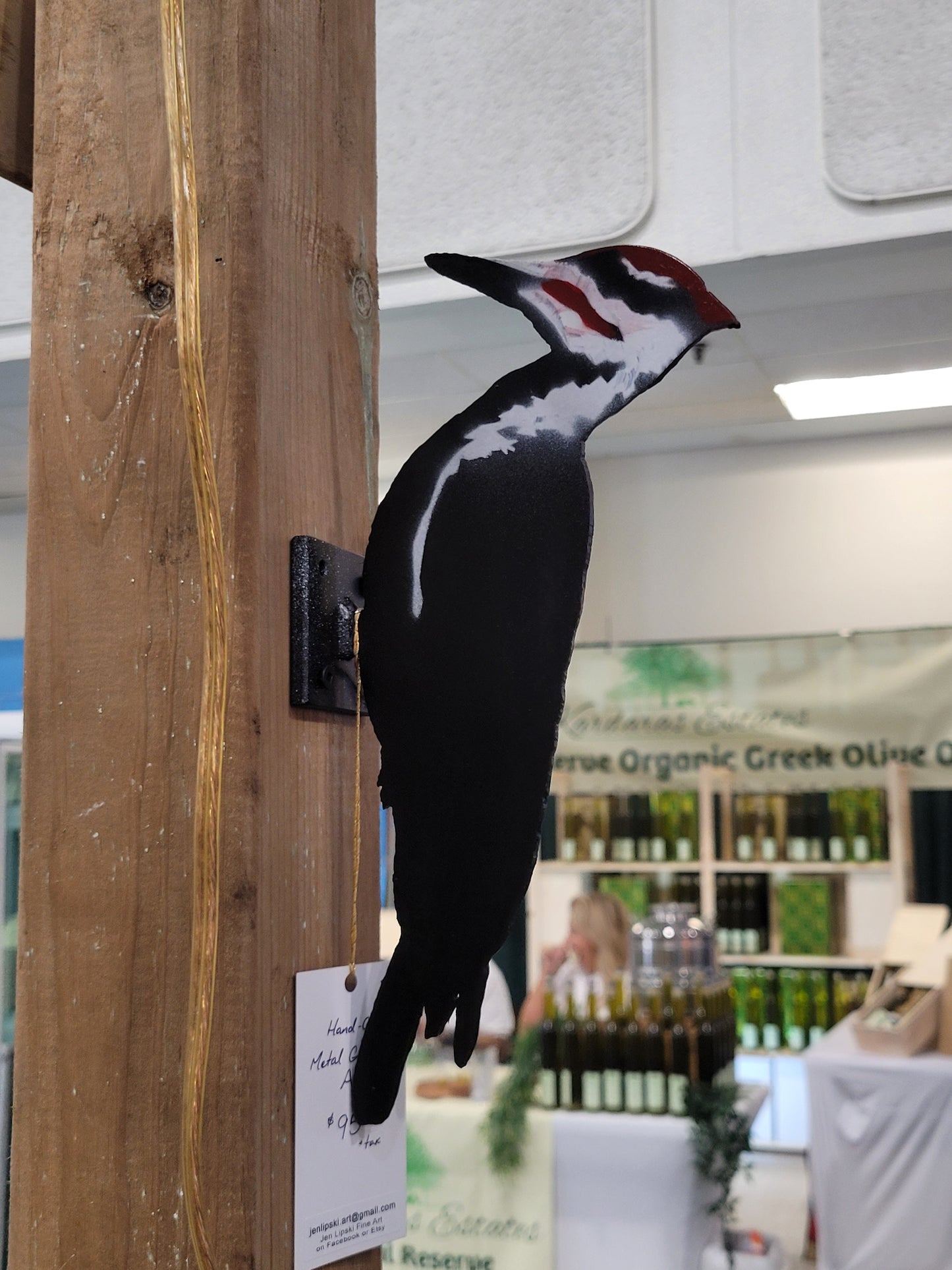 Pileated Woodpecker Garden Sculpture