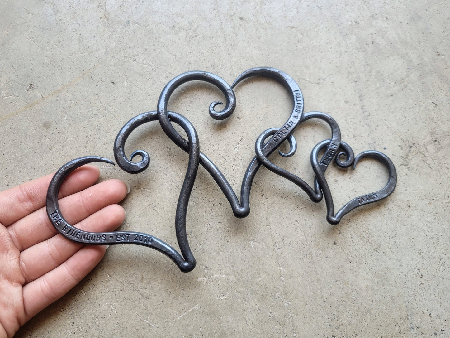 Welded Set of Linked Hearts