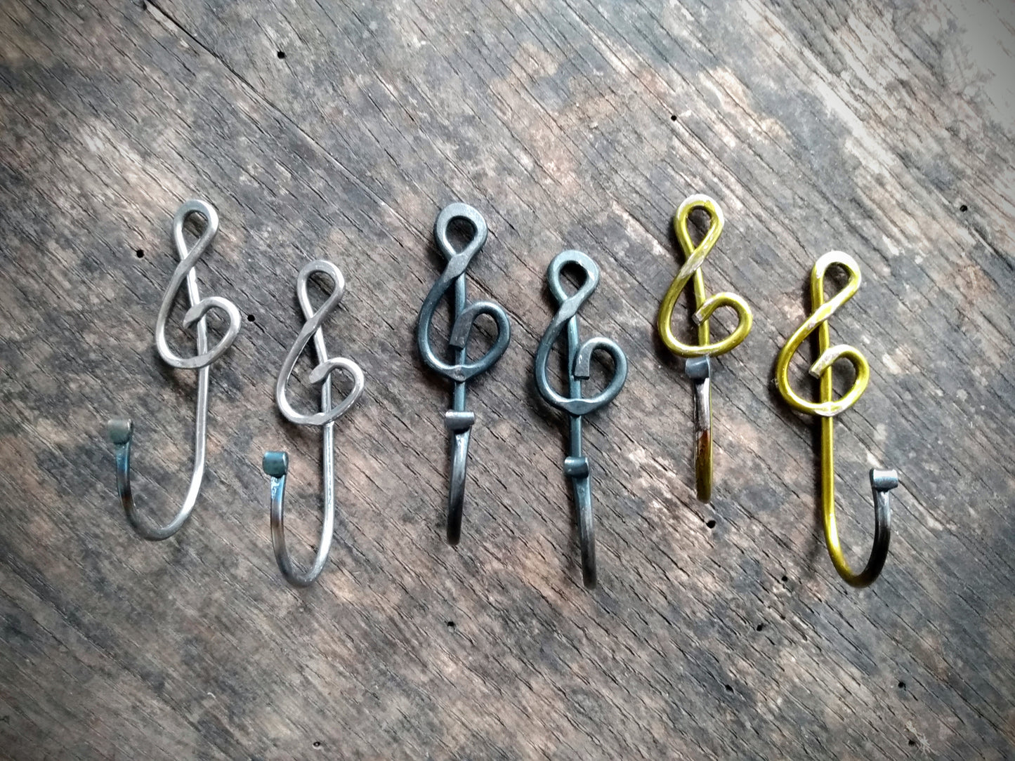Small Treble Clef Key Hooks (Set of 5)