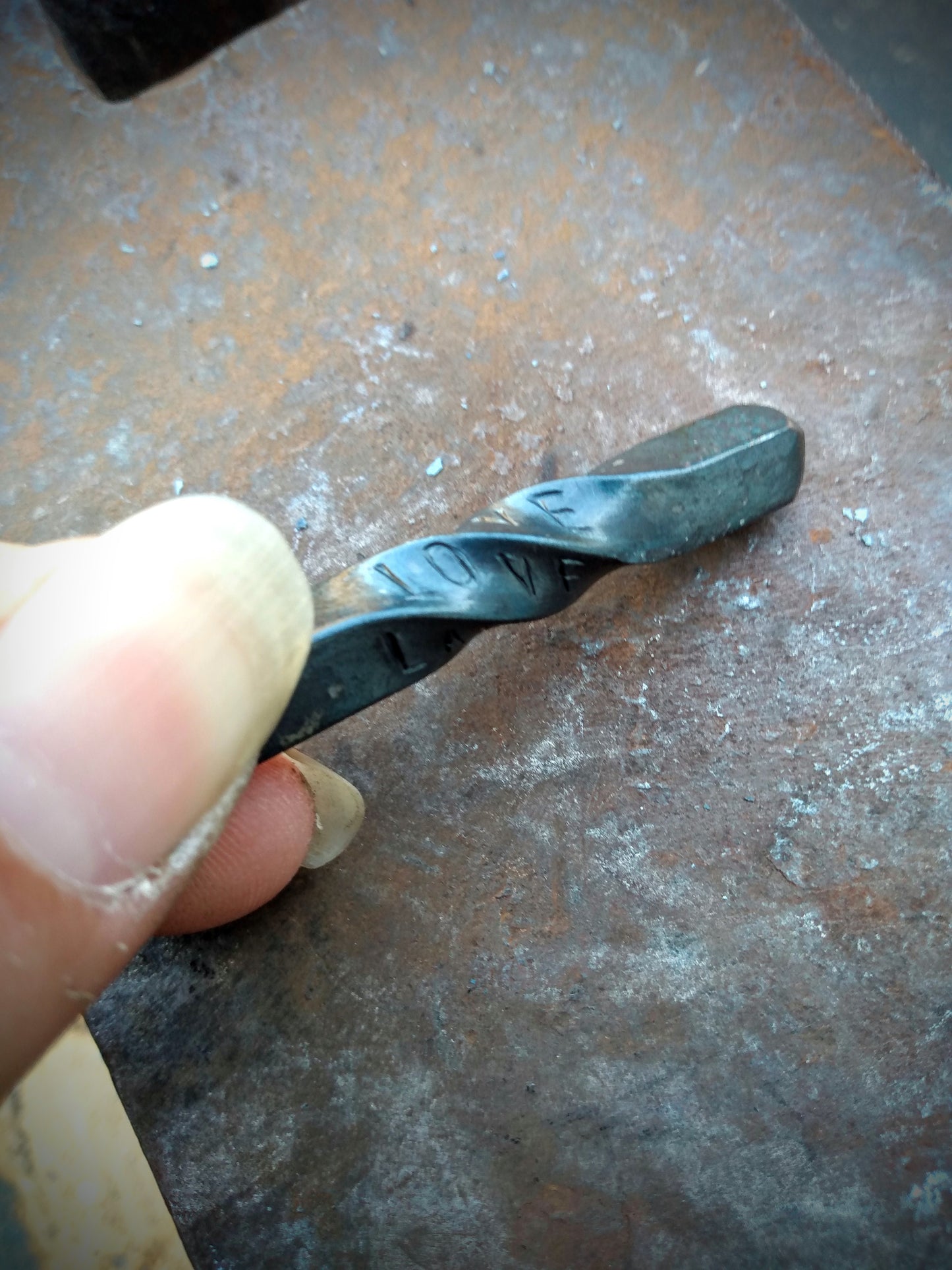 Forge Twisted Iron Keychain