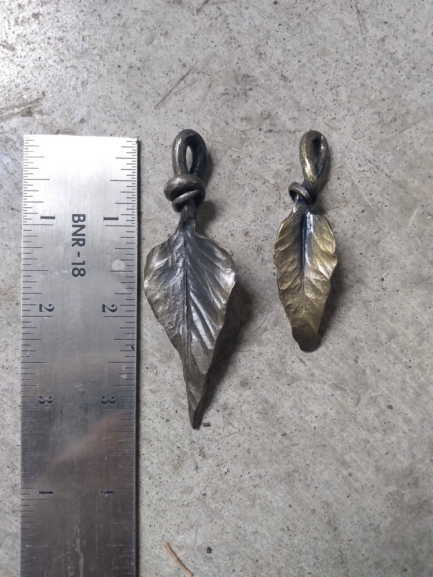 Forged Leaf Pendant