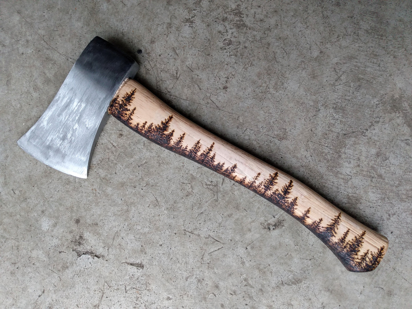 Forest Theme Custom Carved Axe