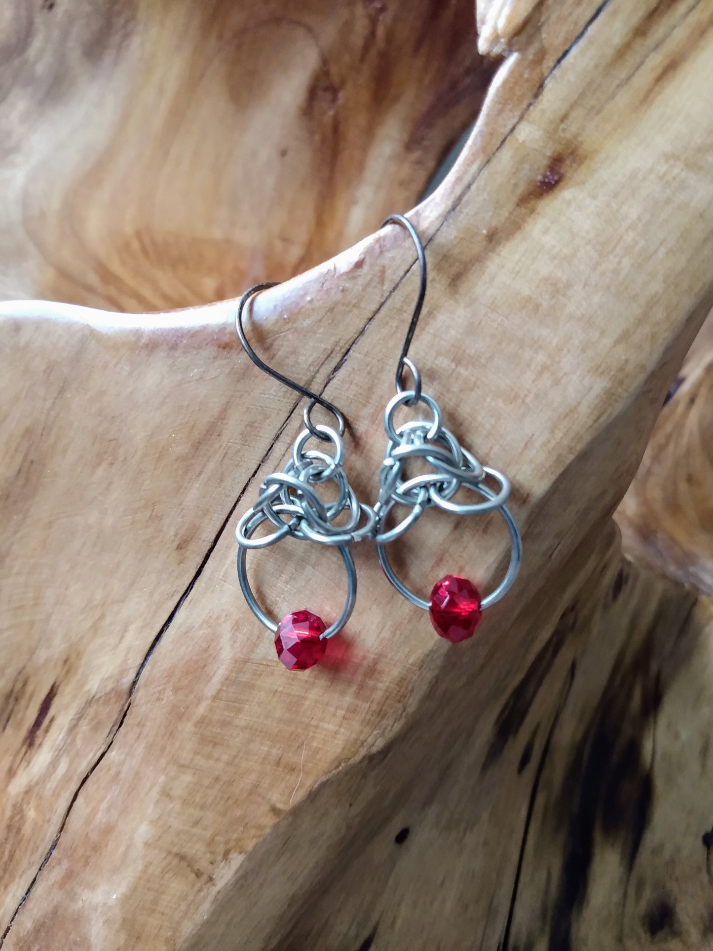 Dew Drop Chainmail Earrings