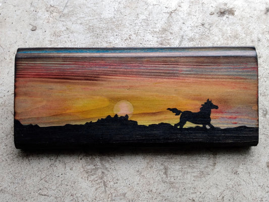 Running Horse Landscape Silhouette