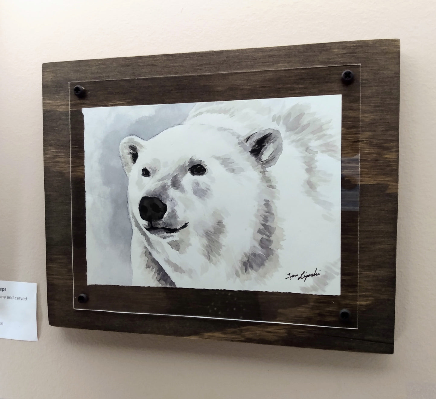 Polar Bear Study (Watercolour and Ink)