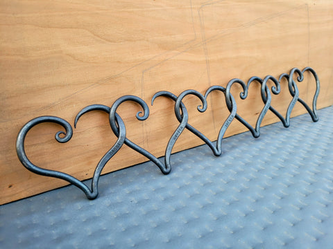 Custom set of 6 linked hearts