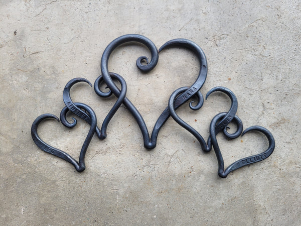 Welded Set of Linked Hearts