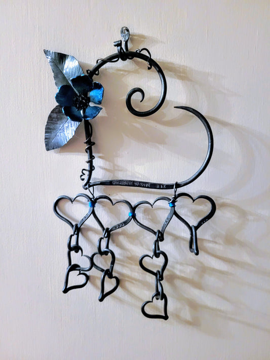 Cascade of Love - Forged Iron Sculpture