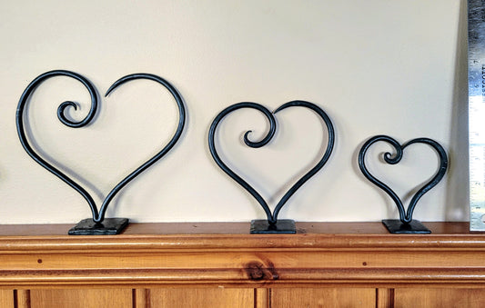 Forged Steel Heart Sculpture