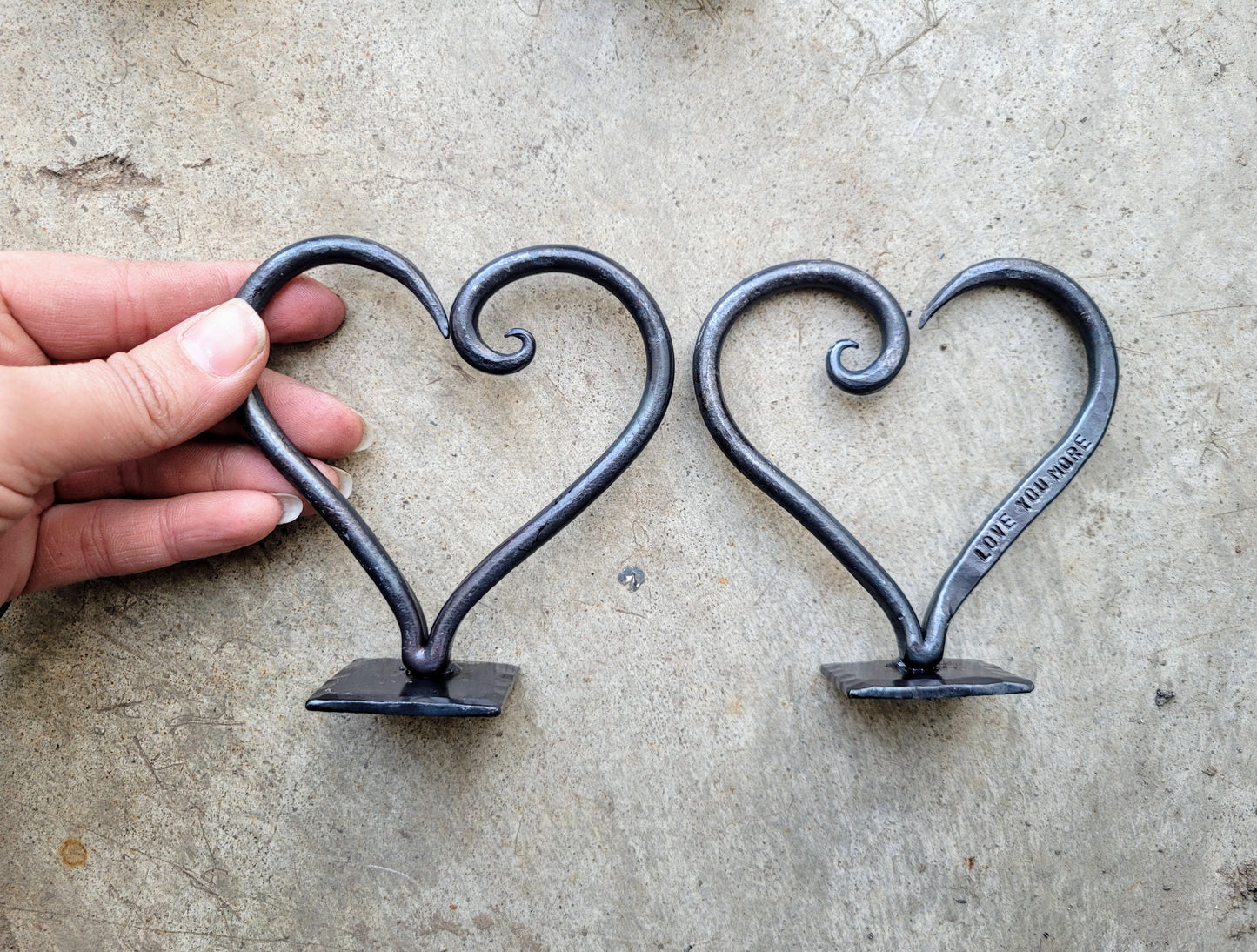 Forged Steel Heart Sculpture