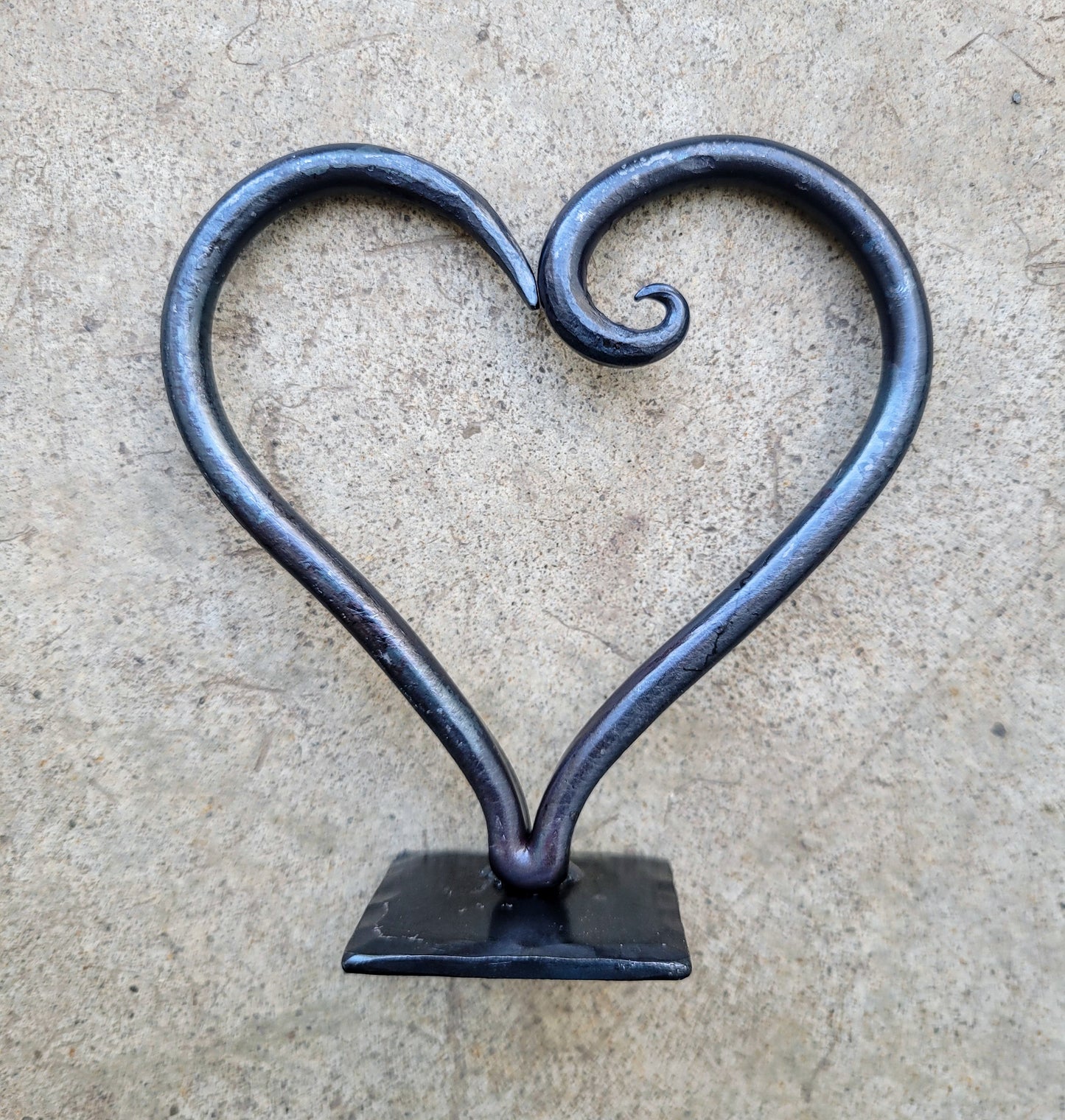 Forged Steel Heart Sculpture