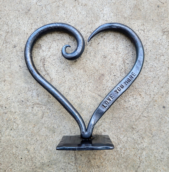 Forged Steel Heart Sculpture