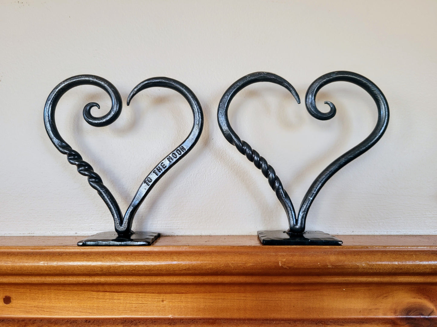 Twisted Steel Heart Sculpture