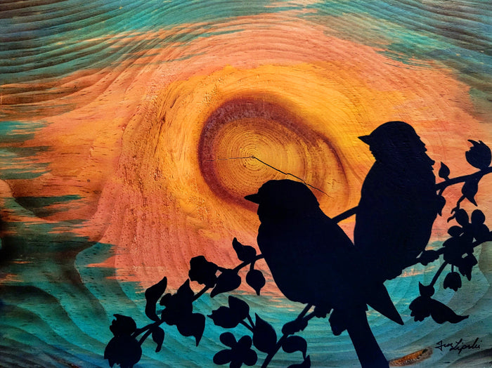 Spring Songbirds Silhouette