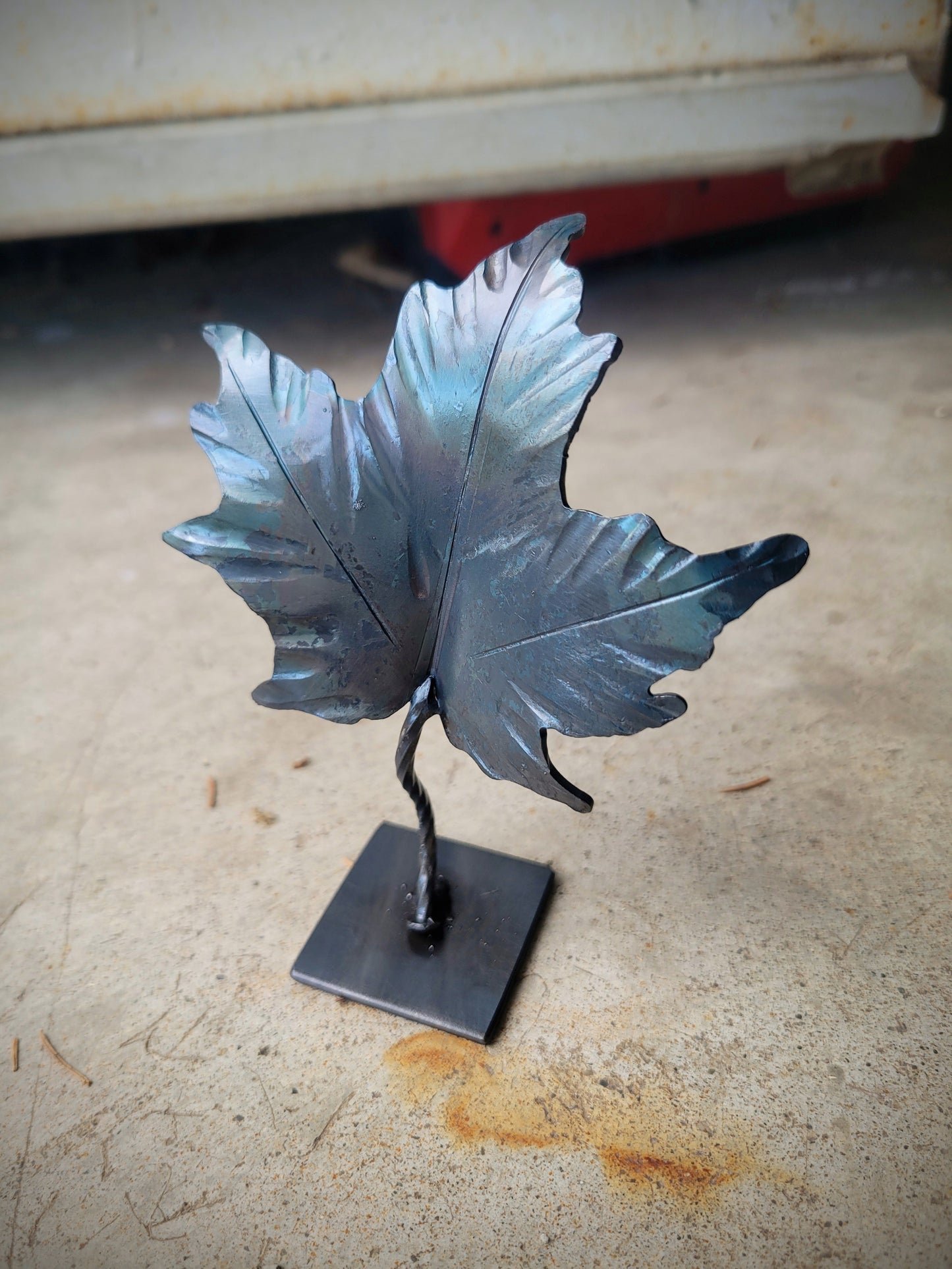 Small Maple Leaf Metal Sculpture