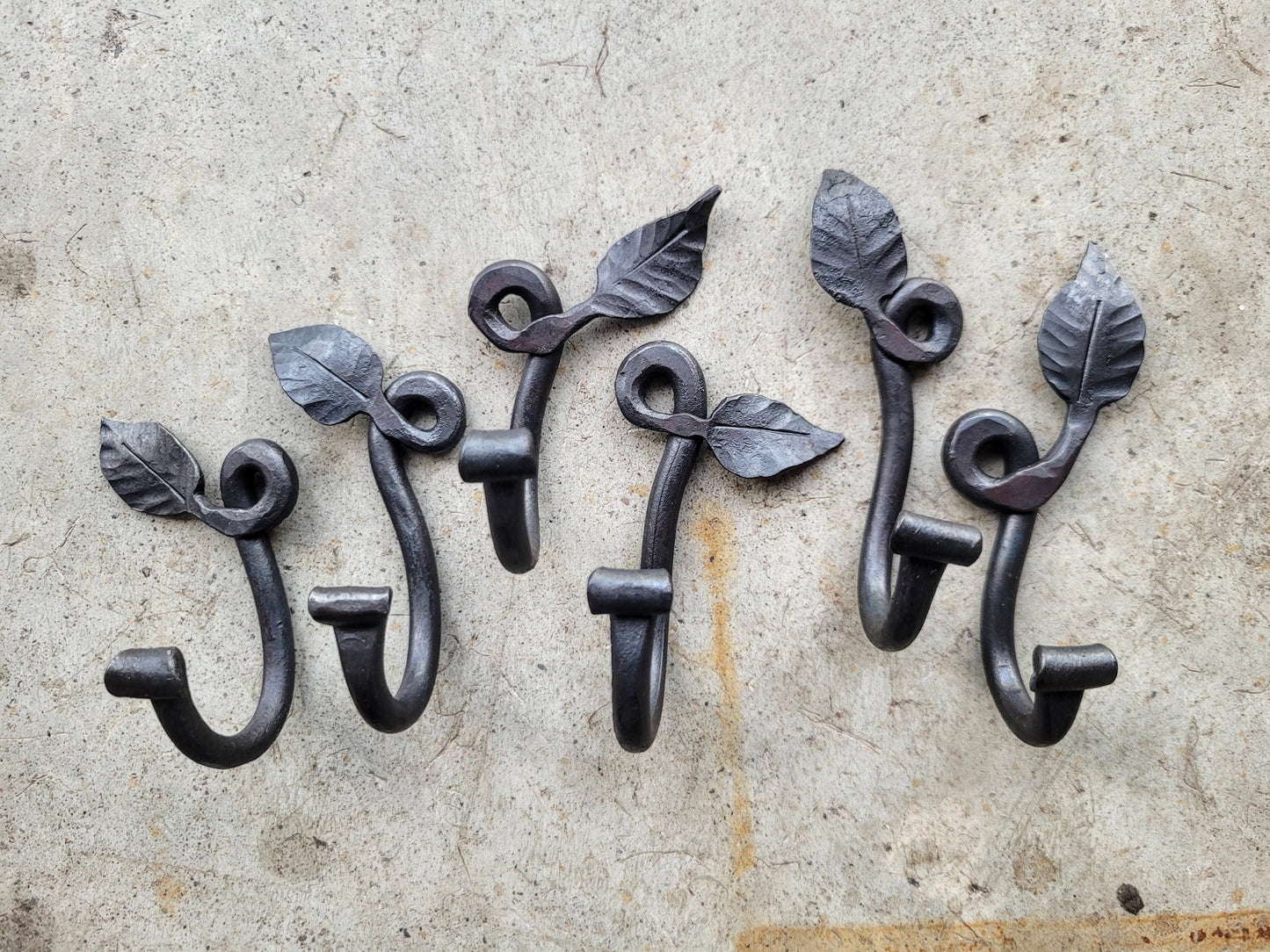 Hand-Forged Leaf Hooks