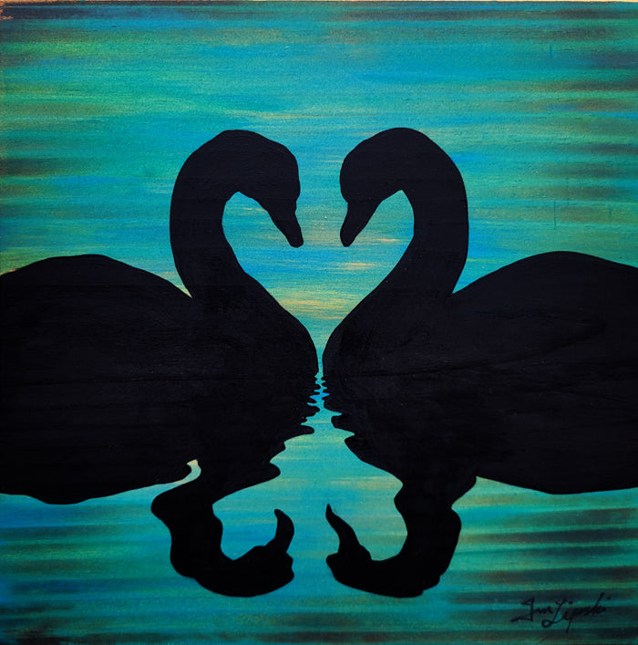 Swans Silhouette