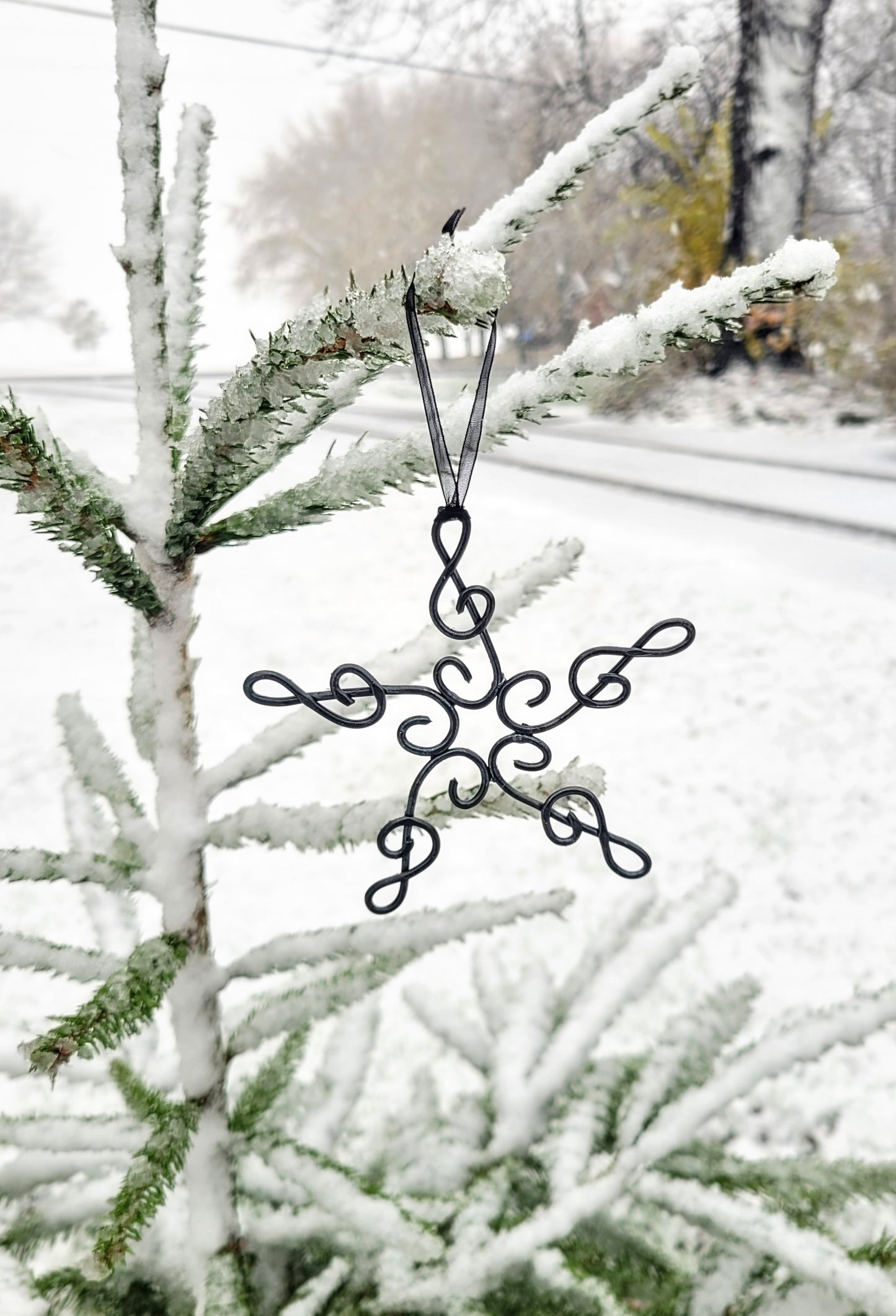 Forged Snowflake Christmas Ornament
