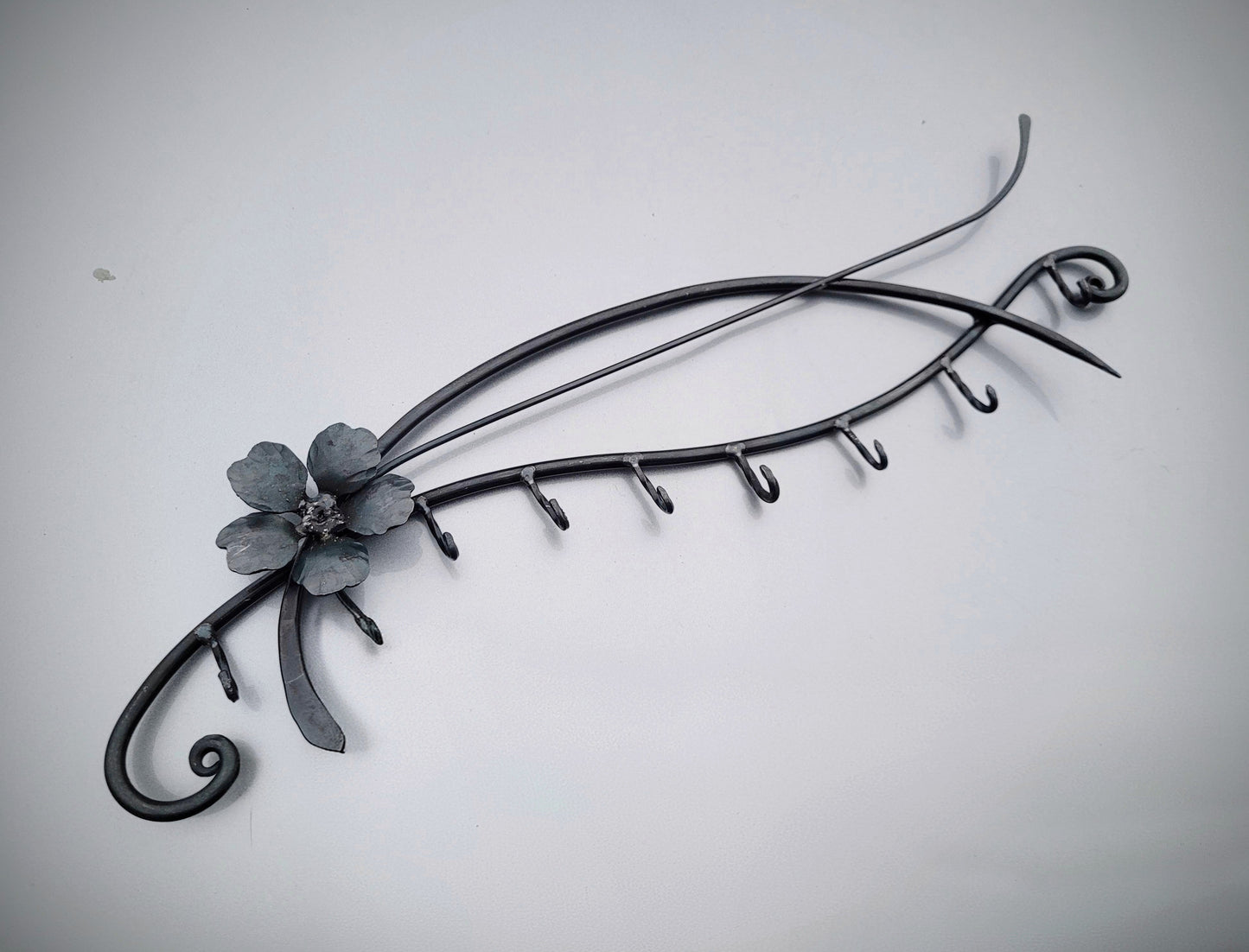Hand Forged Floral Hook Board