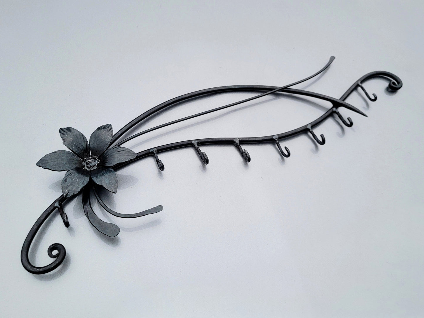 Hand Forged Floral Hook Board