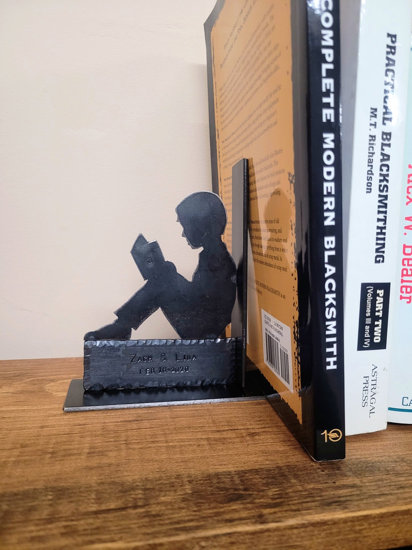 Handcrafted Silhouette Personalized Book Ends