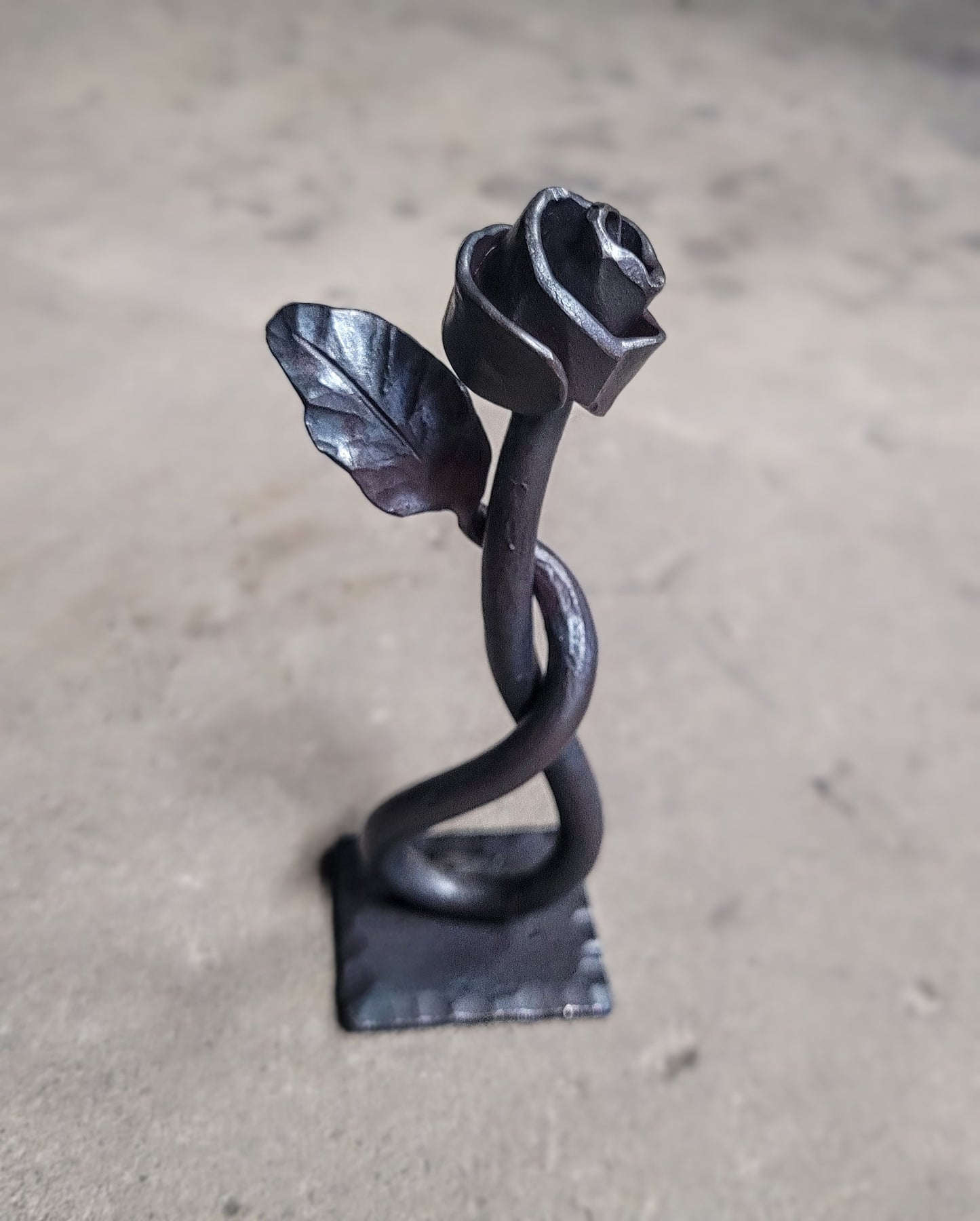 Small Rose Metal Sculpture