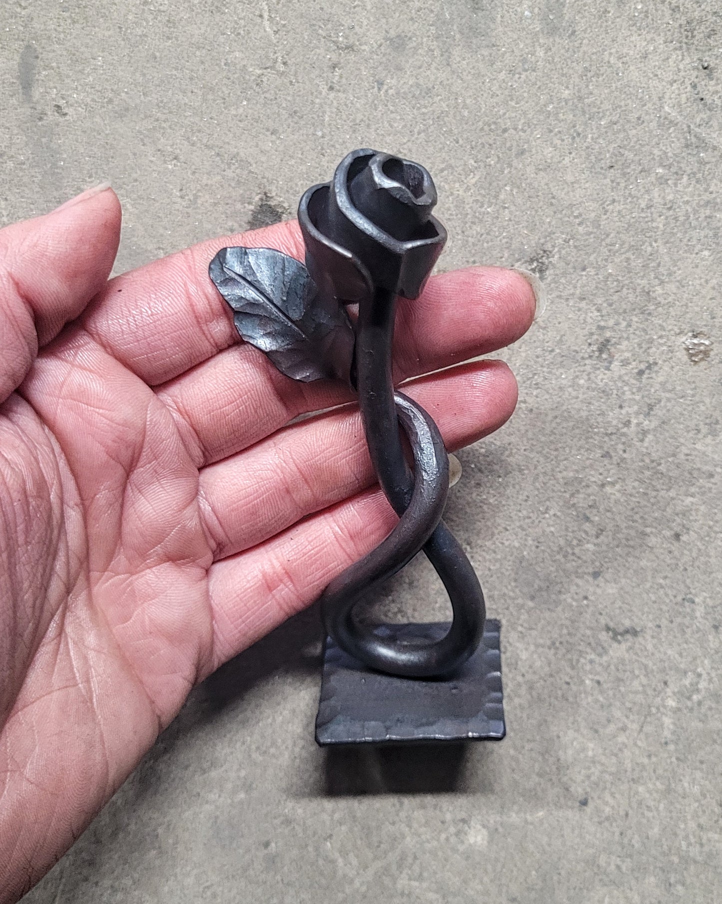 Small Rose Metal Sculpture