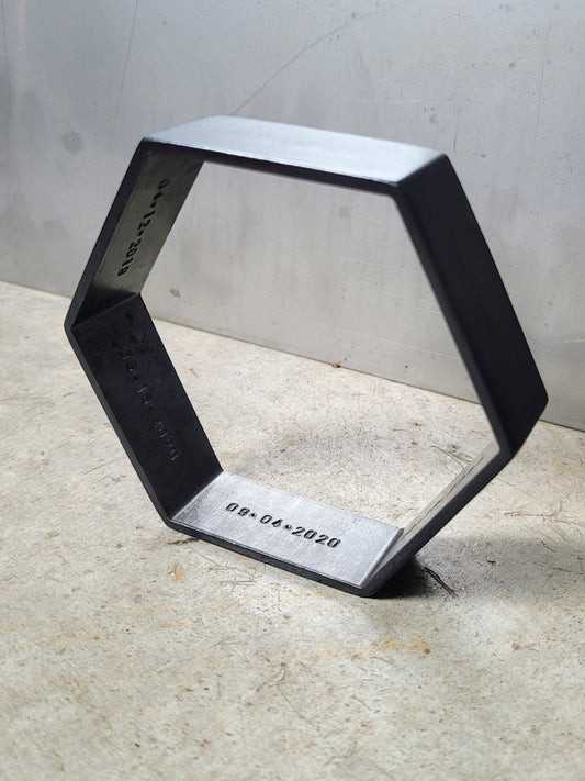 Custom Anniversary Hexagon Sculpture