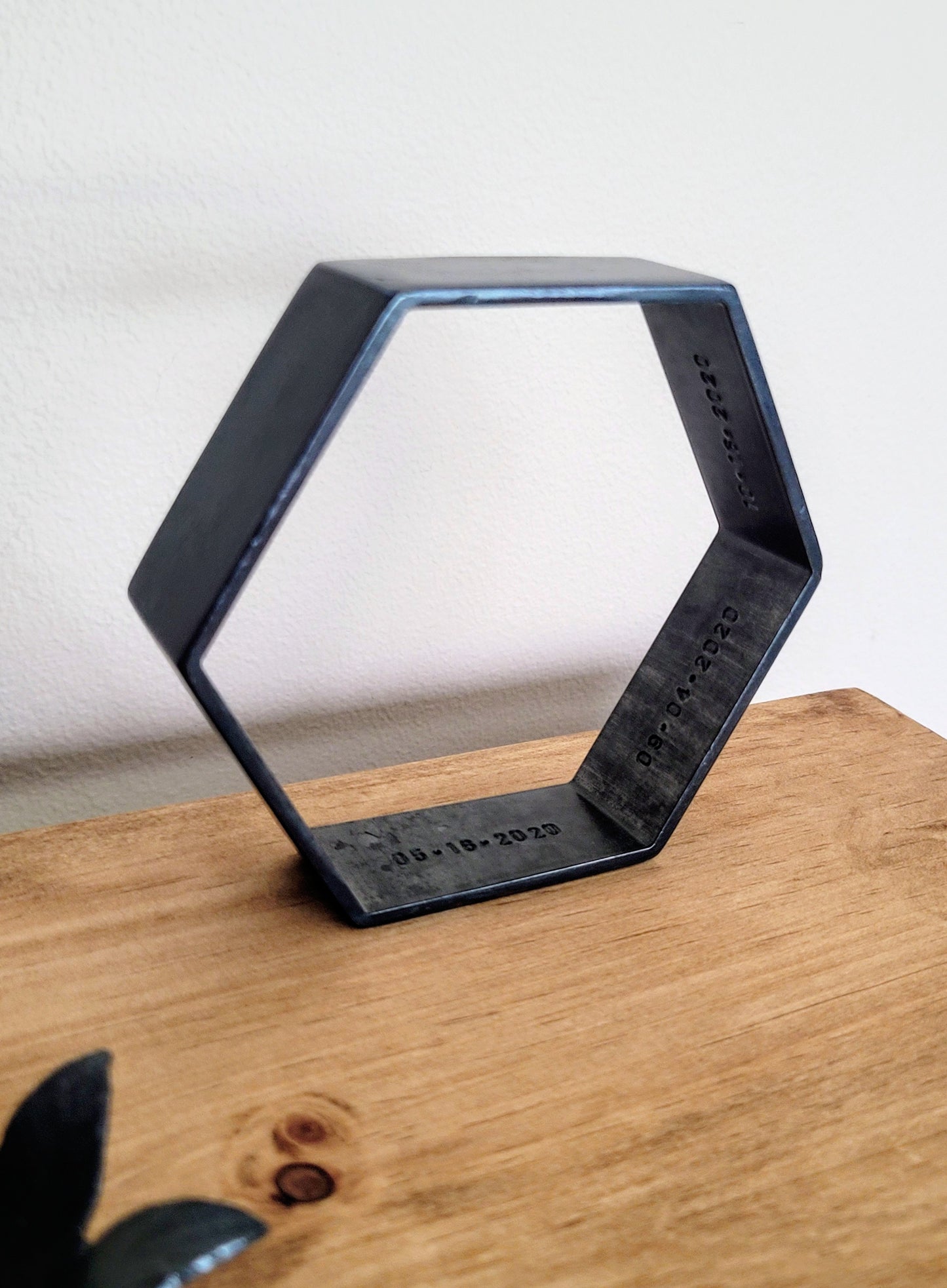 Custom Anniversary Hexagon Sculpture