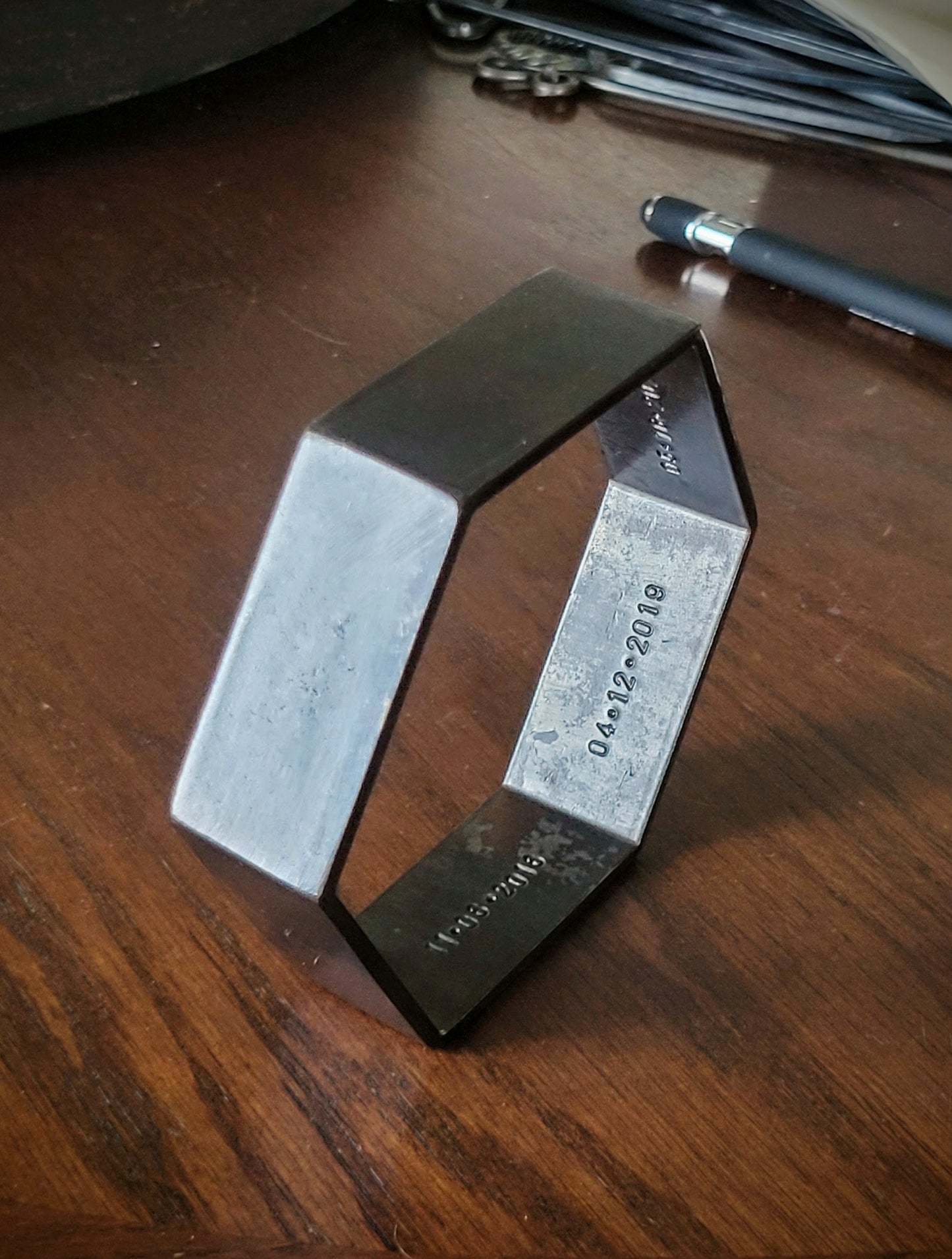 Custom Anniversary Hexagon Sculpture