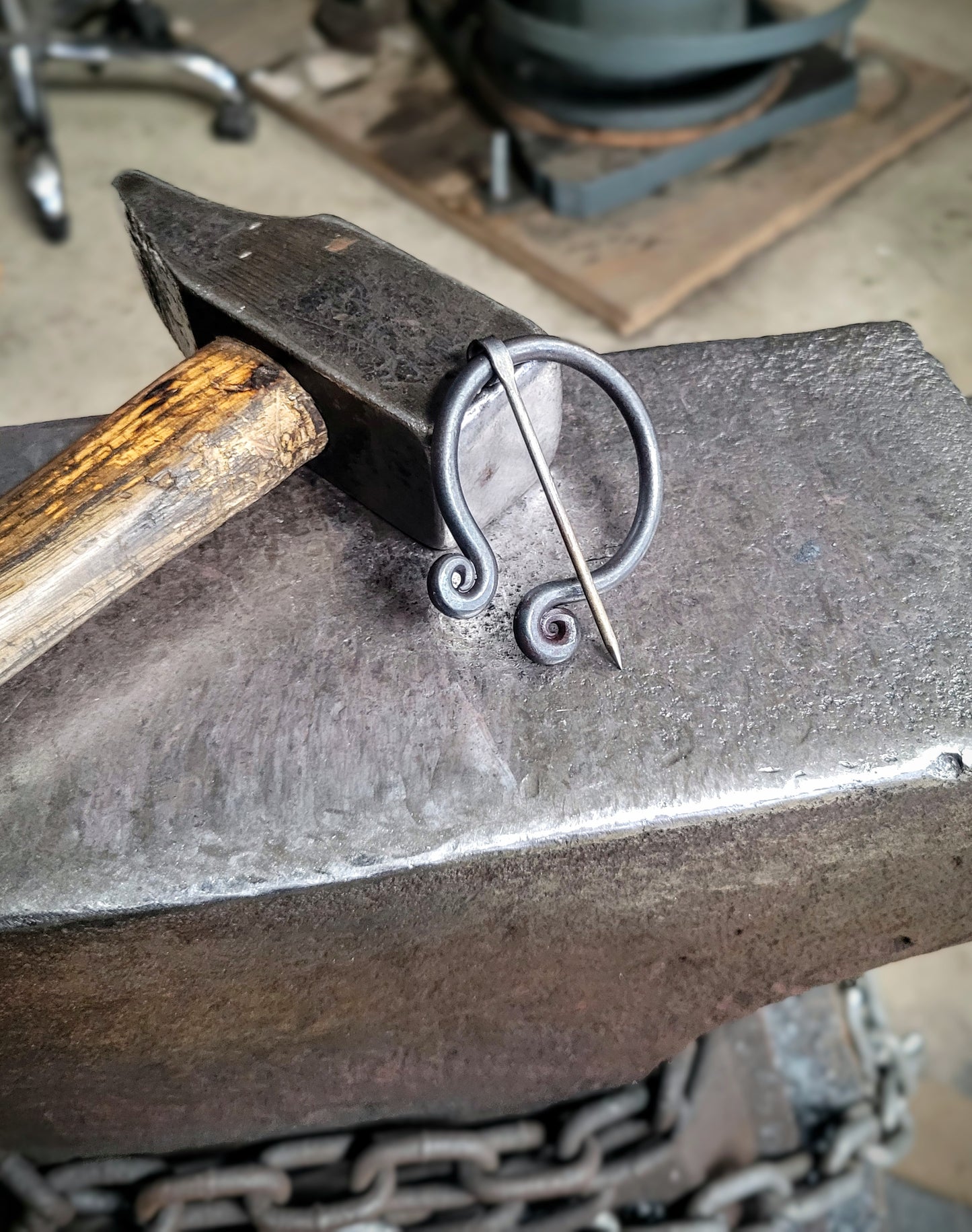 Forged Medieval Cloak Pins