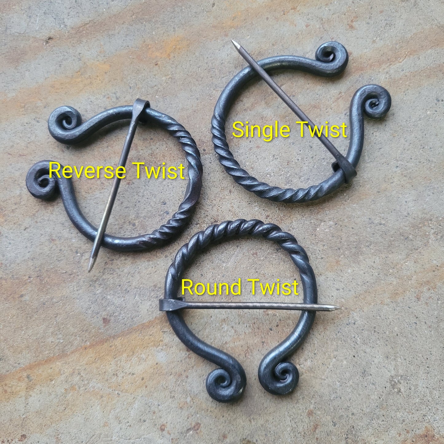 Forged Medieval Cloak Pins