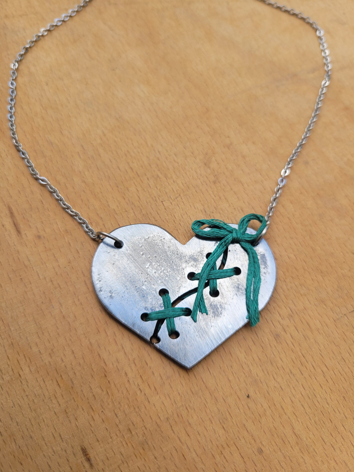 Rustic Broken Heart Necklace