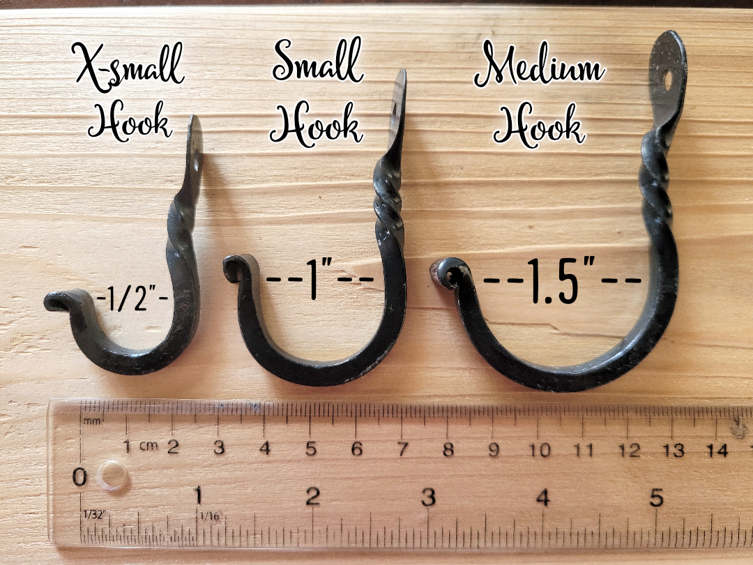 Forge-Twisted Wall Hooks