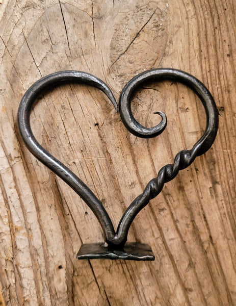 Twisted Steel Heart Sculpture