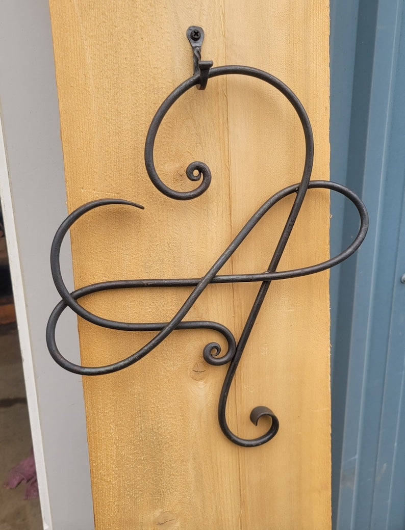 Forged Infinity Heart Wall Sculpture