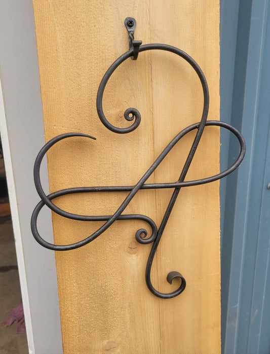 Forged Infinity Heart Wall Sculpture