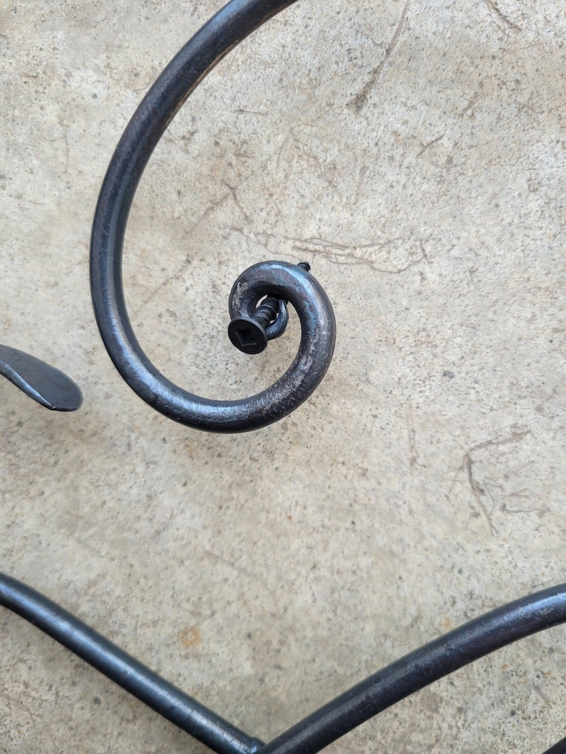 Forged Infinity Heart Wall Sculpture