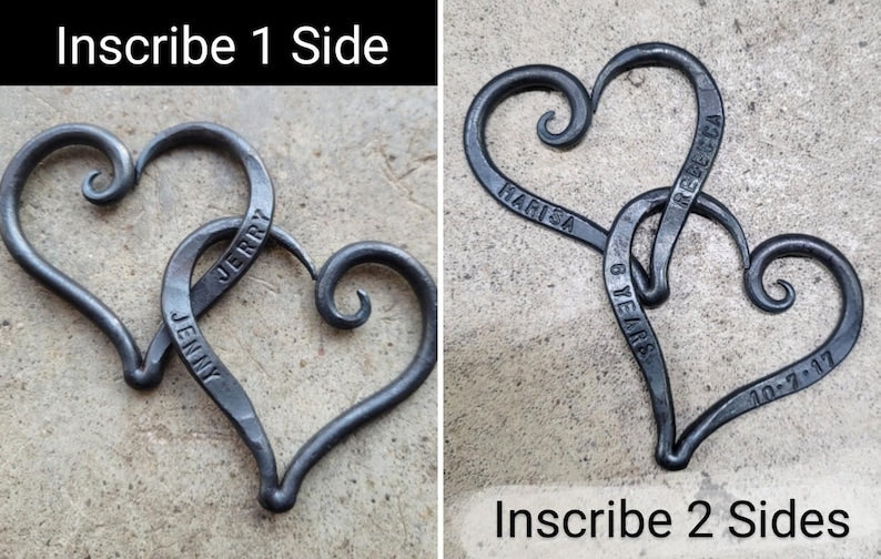 Personalized Linked Hearts