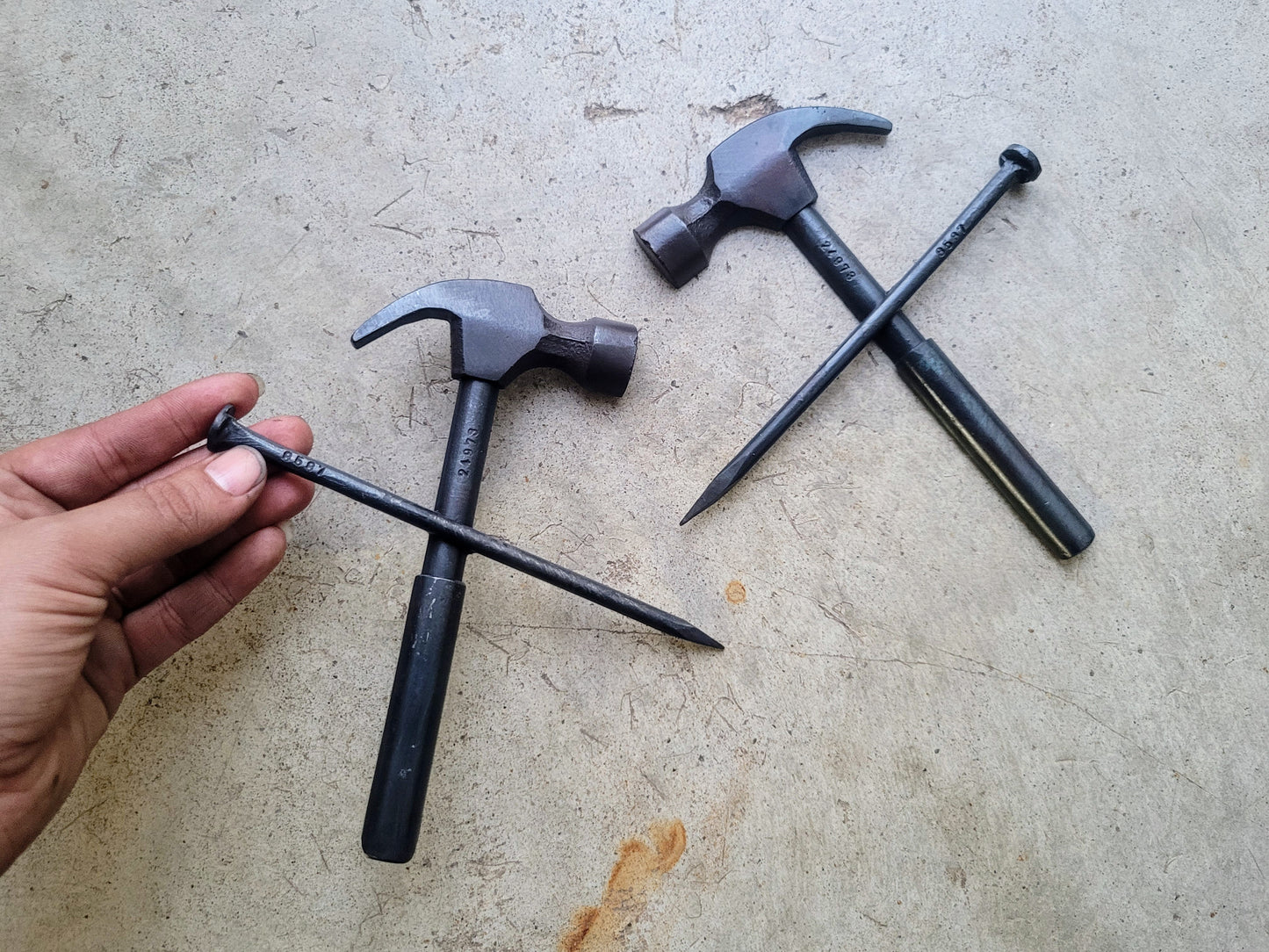 Custom Hammer and Nails Sculpture (matching set of 2)