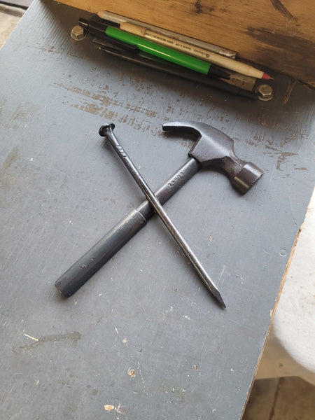 Custom Hammer and Nails Sculpture (matching set of 2)